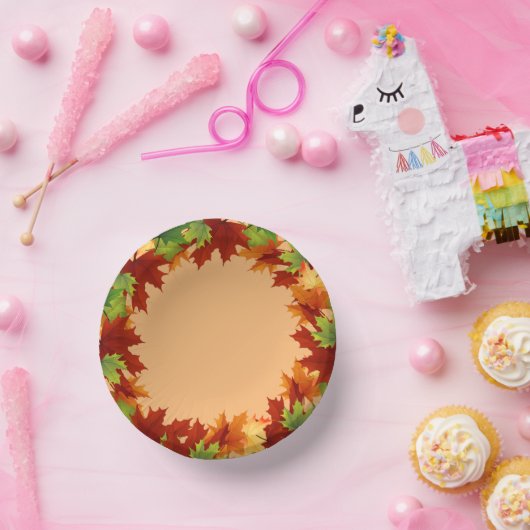 Herbstlaub Pappteller (Party)