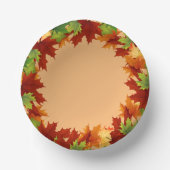 Herbstlaub Pappteller (Vorderseite)