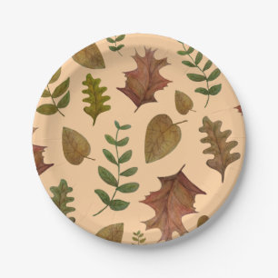 Herbstlaub Pappteller