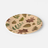 Herbstlaub Pappteller (Schrägansicht)