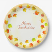 Herbstlaub Pappteller (Vorderseite)