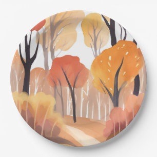 Herbstlaub Pappteller