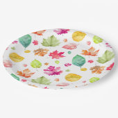 Herbstlaub Pappteller (Schrägansicht)