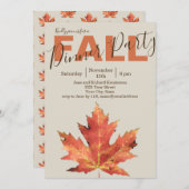 Herbstlaub Party Einladung (Vorne/Hinten)