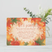 Herbstlaub-Party Einladung (Stehend Vorderseite)