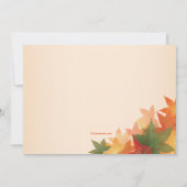 Herbstlaub-Party Einladung (Rückseite)