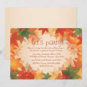 Herbstlaub-Party Einladung (Vorne/Hinten)