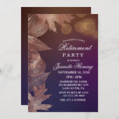 Herbstlaub Party Einladung für die Altersversorgun (Vorne/Hinten)