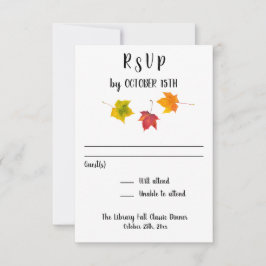 Herbstlaub Party Event Empfang Response UAWG RSVP Karte