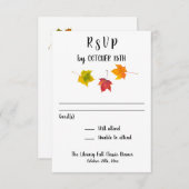 Herbstlaub Party Event Empfang Response UAWG RSVP Karte (Vorne/Hinten)