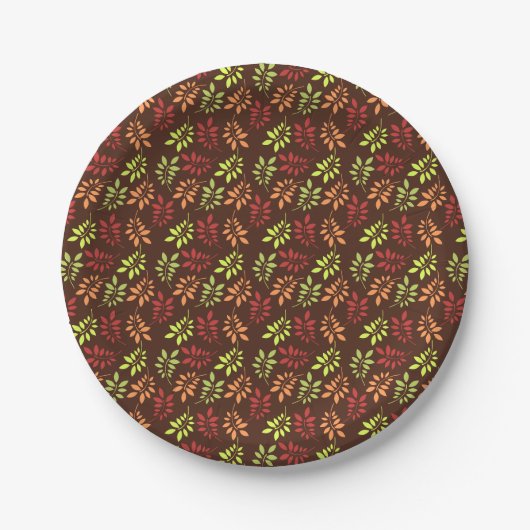 Herbstlaub-Party-Tischwäsche-Papierplatten Pappteller (Vorderseite)
