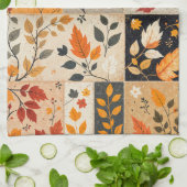 Herbstlaub-Patchwork-Hernst-Ernte Geschirrtuch (Gefaltet)