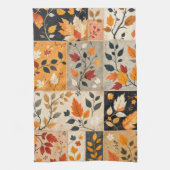 Herbstlaub-Patchwork-Hernst-Ernte Geschirrtuch (Vertikal)