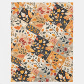 Herbstlaub-Patchwork-Hernte Fleecedecke (Vorderseite)