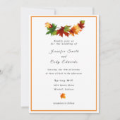 Herbstlaub personalisieren Hochzeitseinladung Einladung (Vorderseite)