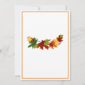 Herbstlaub personalisieren Hochzeitseinladung Einladung (Rückseite)