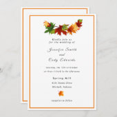 Herbstlaub personalisieren Hochzeitseinladung Einladung (Vorne/Hinten)