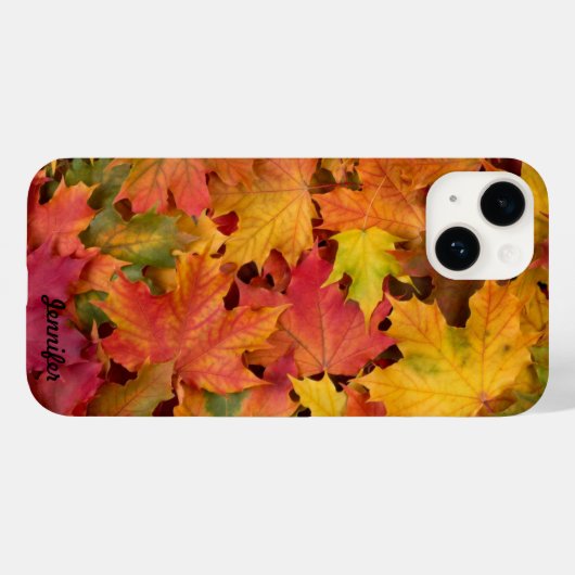 Herbstlaub Personalisieren von Namen oder Text Case-Mate iPhone Hülle (Rückseite (Horizontal))