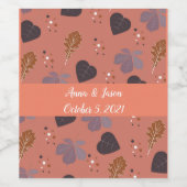 Herbstlaub Personalisiert Weinetiketten Weinetikett (Einzelnes Label)