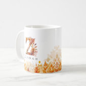 Herbstlaub Personalisierte Monogramm Anfangsbuchst Kaffeetasse (Vorderseite Links)