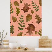 Herbstlaub Poster (Küche)