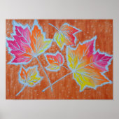 Herbstlaub-Poster Poster (Vorne)
