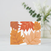 Herbstlaub Postkarte (Stehend Vorderseite)