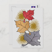 Herbstlaub Postkarte (Vorne/Hinten)
