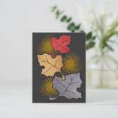 Herbstlaub Postkarte (Stehend Vorderseite)