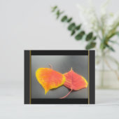 Herbstlaub Postkarte (Stehend Vorderseite)