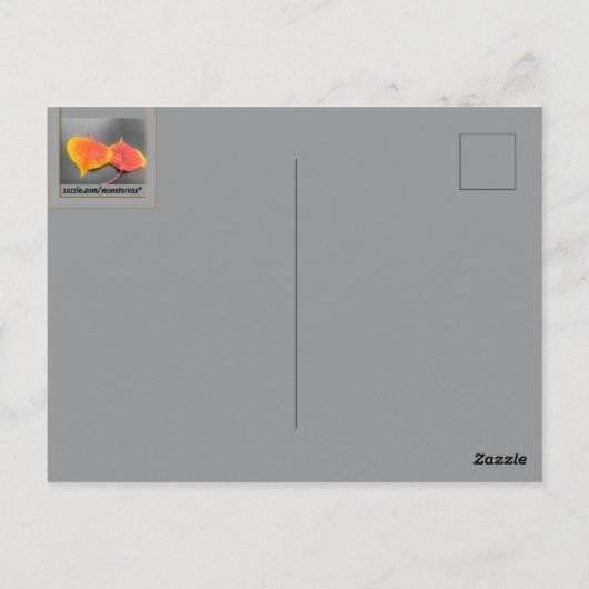 Herbstlaub Postkarte (Rückseite)