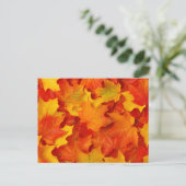 Herbstlaub Postkarte (Stehend Vorderseite)