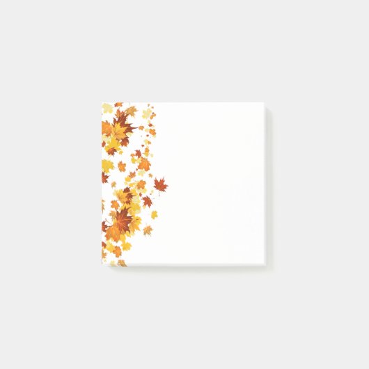 Herbstlaub Postnotizen Post-it Klebezettel (Vorderseite)