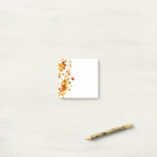 Herbstlaub Postnotizen Post-it Klebezettel (Auf Schreibtisch)