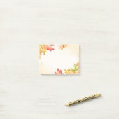 Herbstlaub Postnotizen Post-it Klebezettel (Auf Schreibtisch)