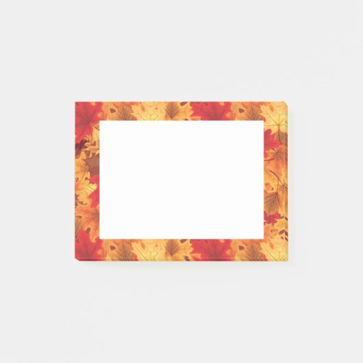 Herbstlaub Postnotizen Post-it Klebezettel (Vorderseite)