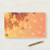 Herbstlaub Postnotizen Post-it Klebezettel (Auf Schreibtisch)