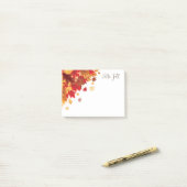 Herbstlaub Postnotizen Post-it Klebezettel (Auf Schreibtisch)