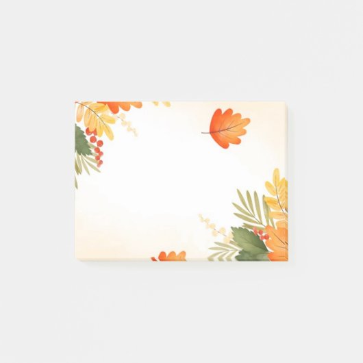 Herbstlaub Postnotizen Post-it Klebezettel (Vorderseite)