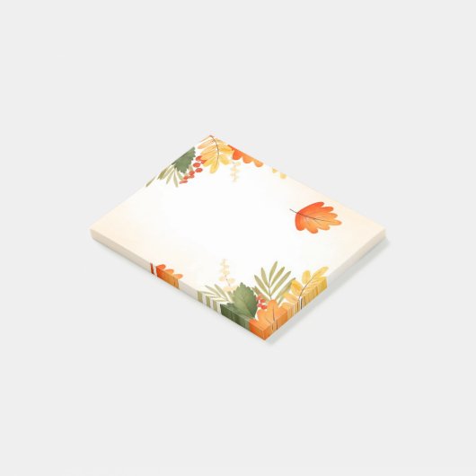 Herbstlaub Postnotizen Post-it Klebezettel (angewinkelt)