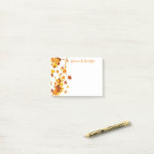 Herbstlaub Postnotizen Post-it Klebezettel (Auf Schreibtisch)