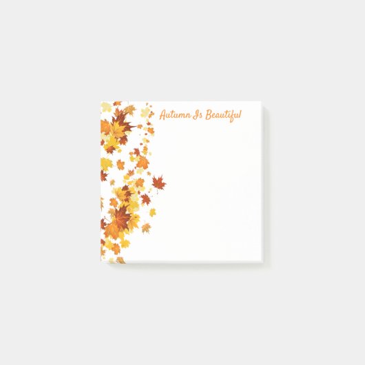 Herbstlaub Postnotizen Post-it Klebezettel (Vorderseite)