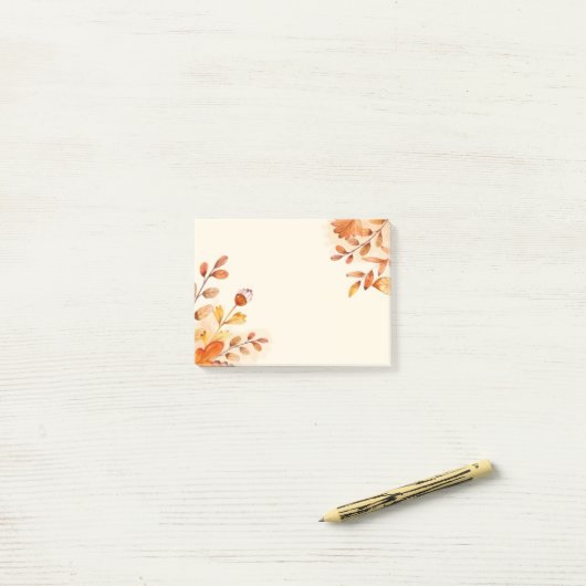 Herbstlaub Postnotizen Post-it Klebezettel (Auf Schreibtisch)