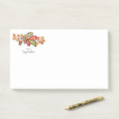 Herbstlaub Postnotizen Post-it Klebezettel (Auf Schreibtisch)