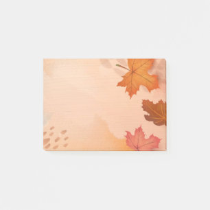 Herbstlaub Postnotizen Post-it Klebezettel