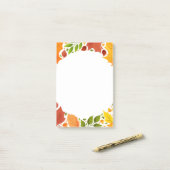 Herbstlaub Postnotizen Post-it Klebezettel (Auf Schreibtisch)
