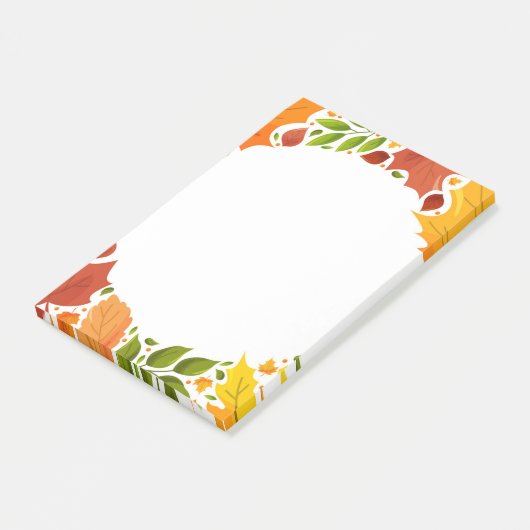 Herbstlaub Postnotizen Post-it Klebezettel (angewinkelt)