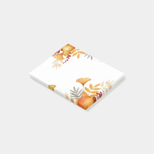 Herbstlaub Postnotizen Post-it Klebezettel (angewinkelt)