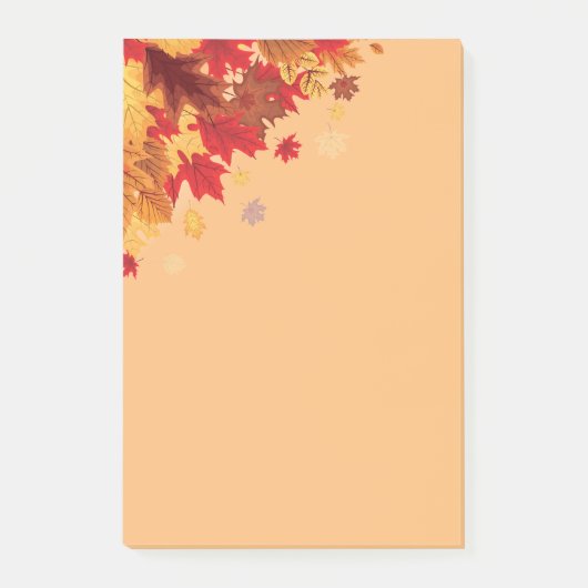 Herbstlaub Postnotizen Post-it Klebezettel (Vorderseite)