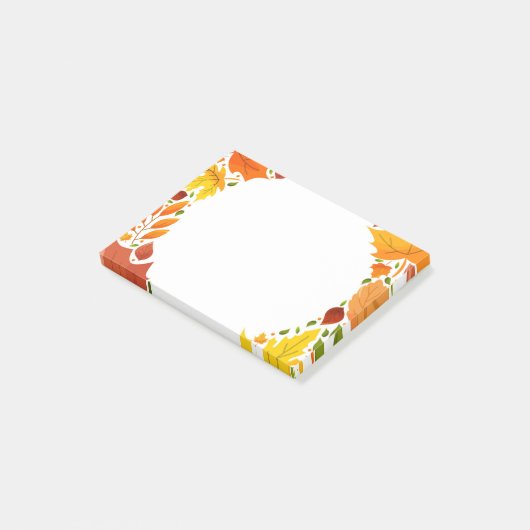 Herbstlaub Postnotizen Post-it Klebezettel (angewinkelt)